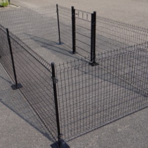Fence Rectangle | black chicken run for on the street 2x4 metre