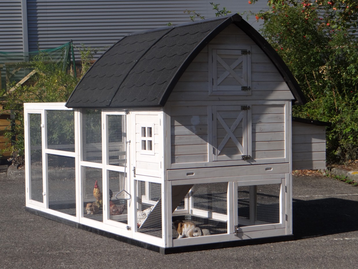 Chicken Coop Cathedral Large With Run And Foundation 286x150x157cm