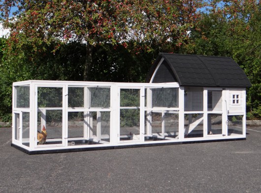 Rabbit hutch Kathedraal Large with runs and foundations 416x150x157cm