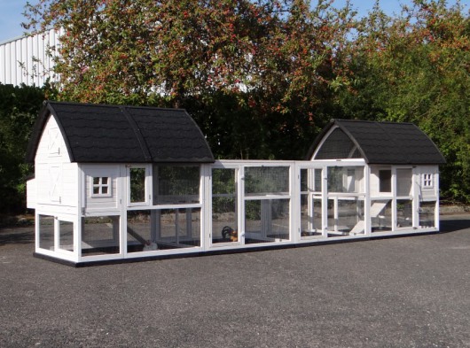 Chicken coop Kathedraal Luxe - XL with added runs and foundations 572x150x157cm