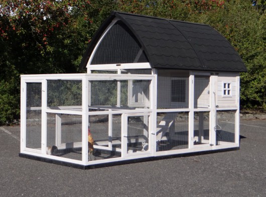 Chicken coop Kathedraal XL with run and foundations 291x174x181cm