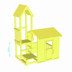 Various dimensions of the playtower Lookout