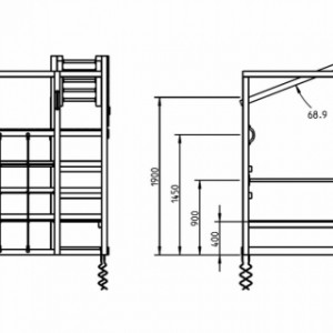 Diversal dimensions of the play equipment Crossfit