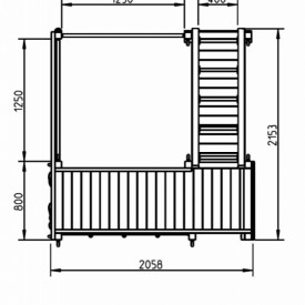 Diversal dimensions of the play equipment Crossfit