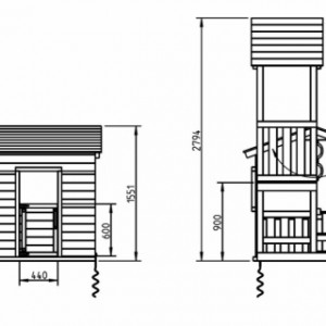 Various dimensions of the play equipment Lookout