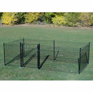 Fence Rectangle black 400x200x123cm