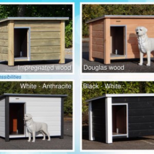 This dog house is available in different versions