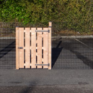 Fence Rectangle | black with Douglas wooden beams