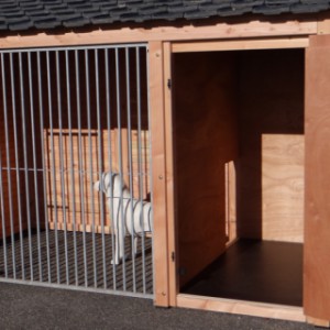 The dog kennel Max 1 is provided with an insulated sleeping compartment