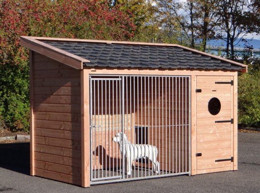Dog kennel Max 1 with insulated sleeping compartment | Douglas | 341x182x240cm