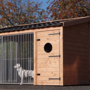 The dog kennel Max 3 is made of Douglaswood