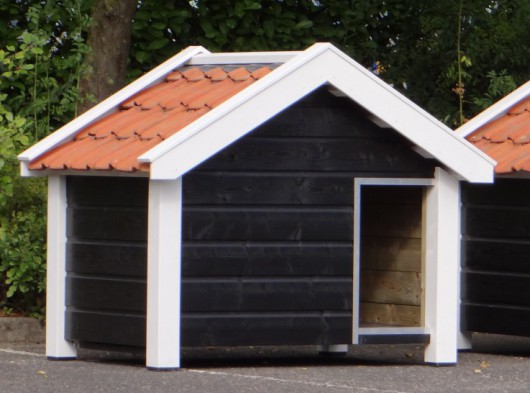 Doghouse Reno black/white, sizes 160x106x123 cm