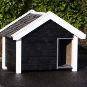 Doghouse Reno black/white with roof tiles