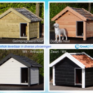 Dog house Reno in different colours