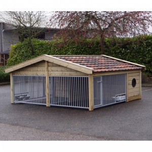 The dog kennel Rex 2 is made of impregnated wood