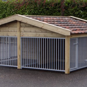 The dog kennel Rex 2 consists of 2 kennels