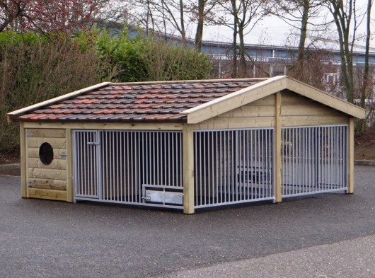 Dog kennel Rex 2 COMPART with sleeping compartment 350x341x163cm