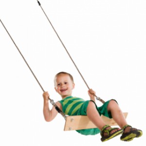 The fun pack consists a wooden swing seat