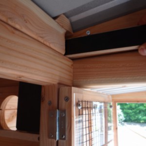 The sleeping compartment can be locked from the safety porch