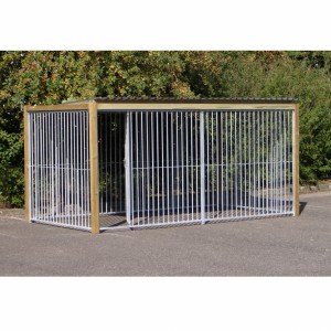 Dog kennel FLINQ 4x2m with roof