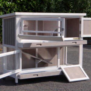 The rabbit hutch Vince offers a lot of space for your rabbit