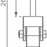 Various dimensions of the swing hook