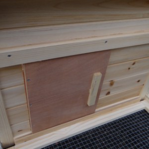 The rabbit hutch Lily has a lockable sleeping compartment