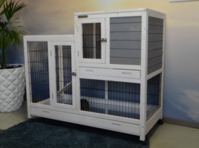 Rabbit cage Esmee White-Grey 120x60x106cm