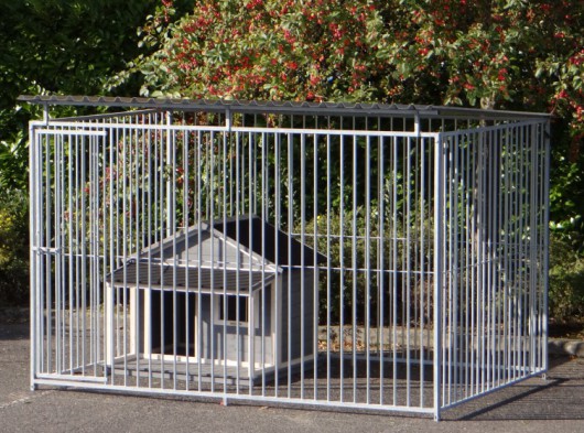 Dog kennel Flinq with doghouse Wooff