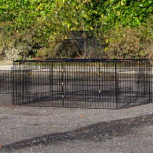 Rabbit enclosure Maik | Black meshcage | Large doors