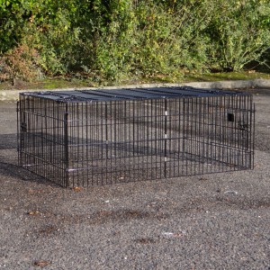 Rabbit run Maik | Black mesh cage | 123x80x47cm