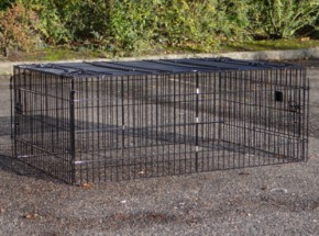 Rabbit run Maik | Black mesh cage | 123x80x47cm