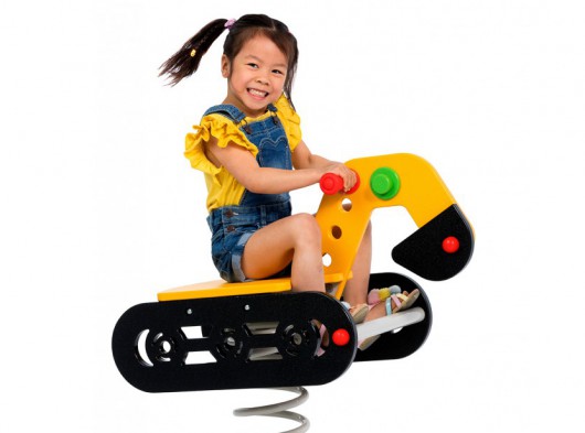 Spring rider excavator for your children