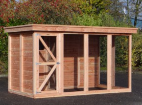 Aviary Flex 4.2 with safety porch, 2 sleeping compartments and a storage room 370x200x200cm