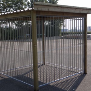 Have a look on the backside of dog kennel FLINQ