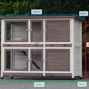 Varios dimensions of the guinea pig hutch Annely