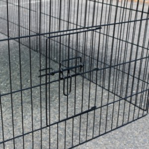 The enclosure Elynn is a solid black wire cage