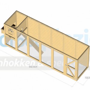 Chickencoop Flex 6.1+ with laying nest and black tiles