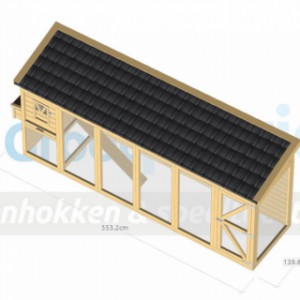 Chickencoop Flex 6.1+ with laying nest and black tiles