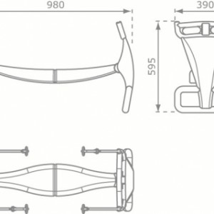 Various dimensions of the duo seat