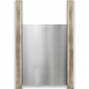 Aluminum Chickenguard sliding door with 2 oak rails of 60cm 30x40cm