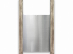 Aluminum Chickenguard sliding door with 2 oak rails of 60cm 30x40cm