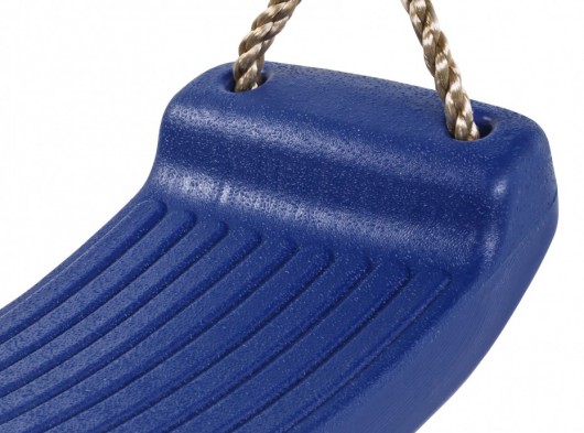 Plastic swing seat blue • with PP-rope