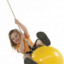 The buoy ball swing can be used as swing, punching bag and kickball