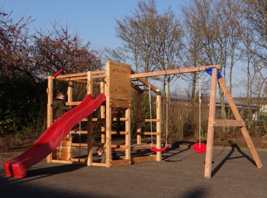 Climbing frame Crossfit with slide and swing - Douglaswood | Blue Rabbit