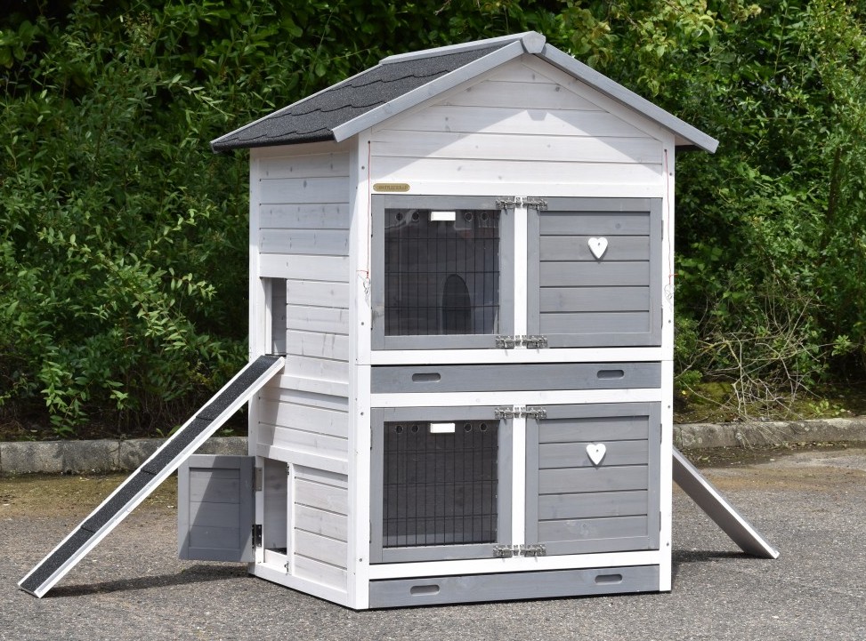 Double separate rabbit on sale hutches