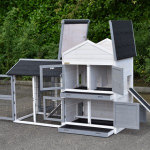 Rabbit house Double Medium with right run | many doors