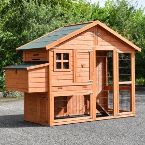 Rabbit house Holiday Medium with nest box 209x87x151cm