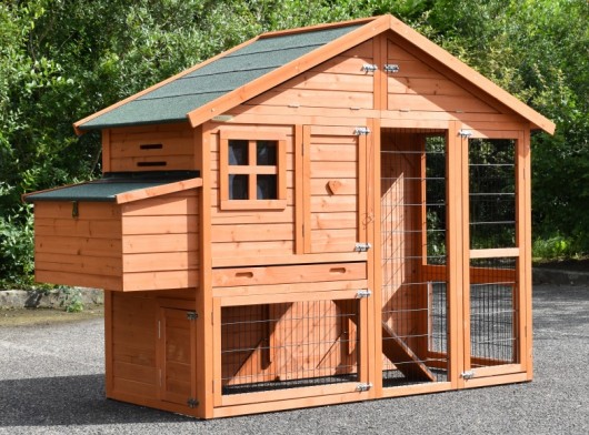 Rabbit house Holiday Medium with nest box 209x87x151cm