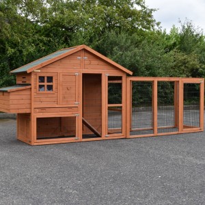 Chickencoop Holiday Medium with nest box and run Functional 389x88x151cm